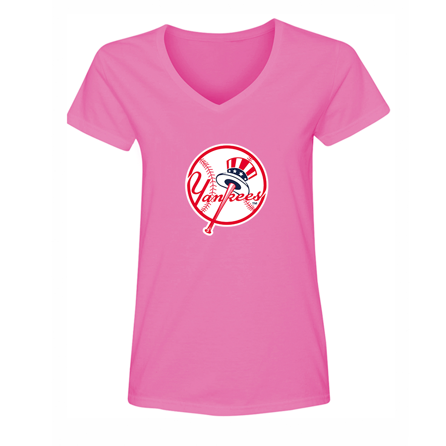 Women's Yankees NY V-Neck T-Shirt