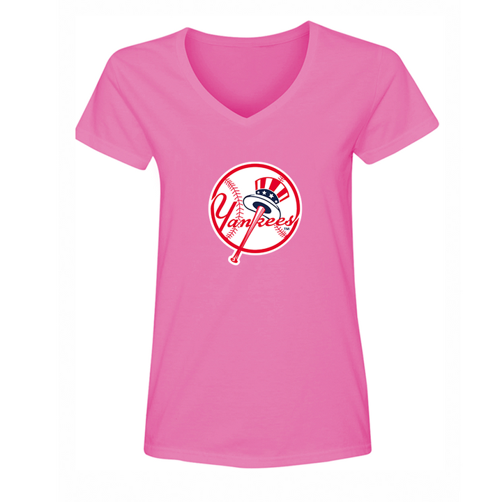 Women's Yankees NY V-Neck T-Shirt