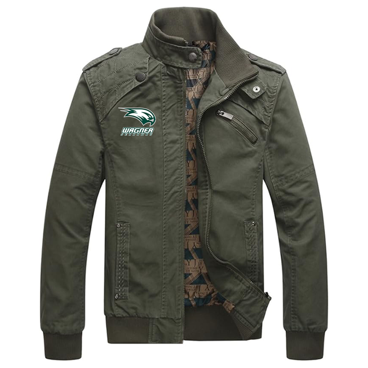 Men's Wagner Seahawks Dwar Casual Washed Cotton Military Outdoor Jackets with Shoulder Straps