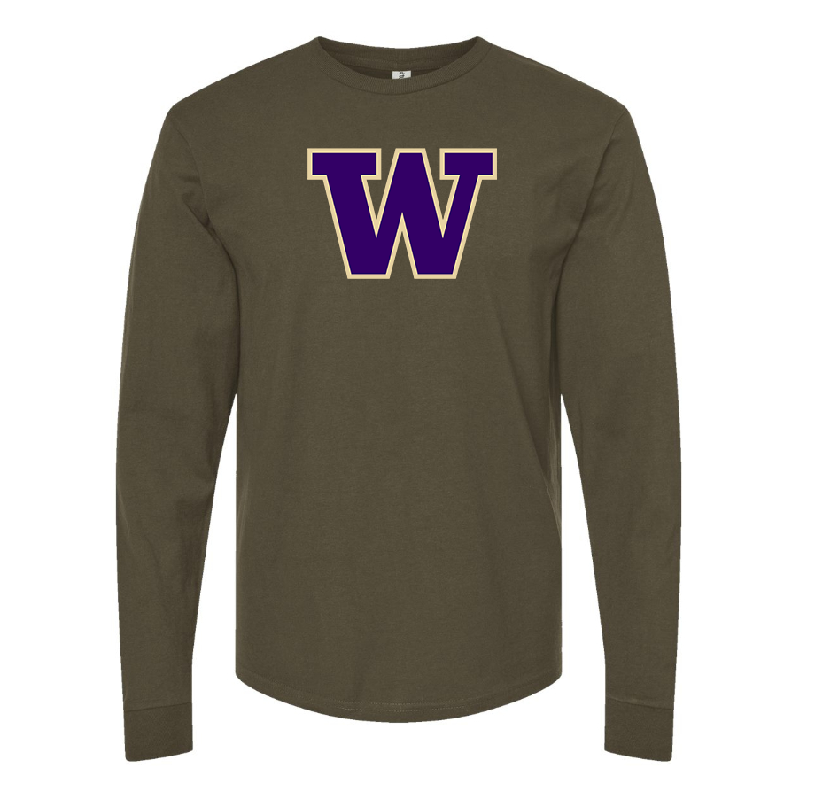 Men's Washington Huskies Cotton Long Sleeve T-Shirt