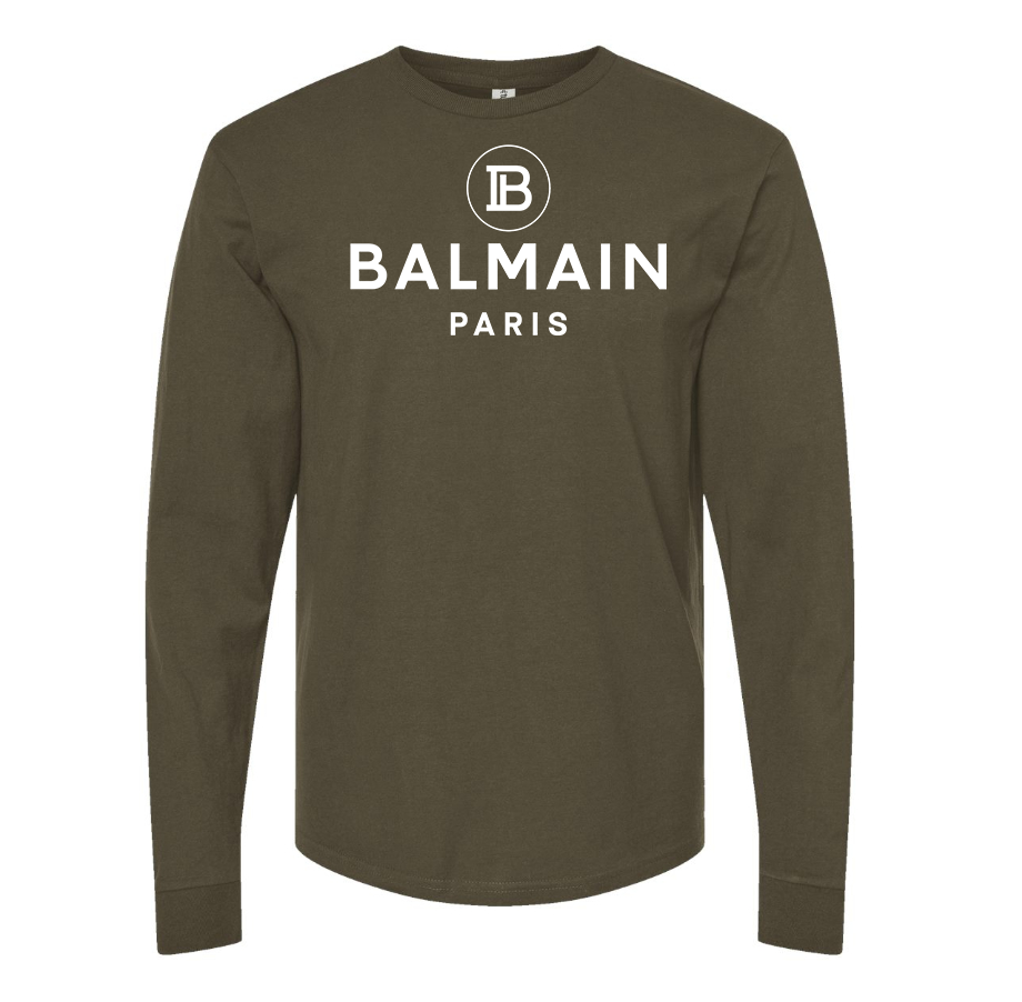 Men's Balmain Paris  Cotton Long Sleeve T-Shirt