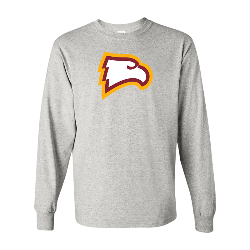 Men's Winthrop Eagles  Gildan Heavy Cotton Long Sleeve T-Shirt