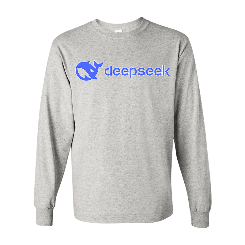 Men's DeepSeek Gildan Heavy Cotton Long Sleeve T-Shirt