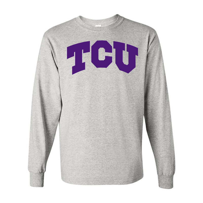 Men's TCU Horned Frogs Gildan Heavy Cotton Long Sleeve T-Shirt