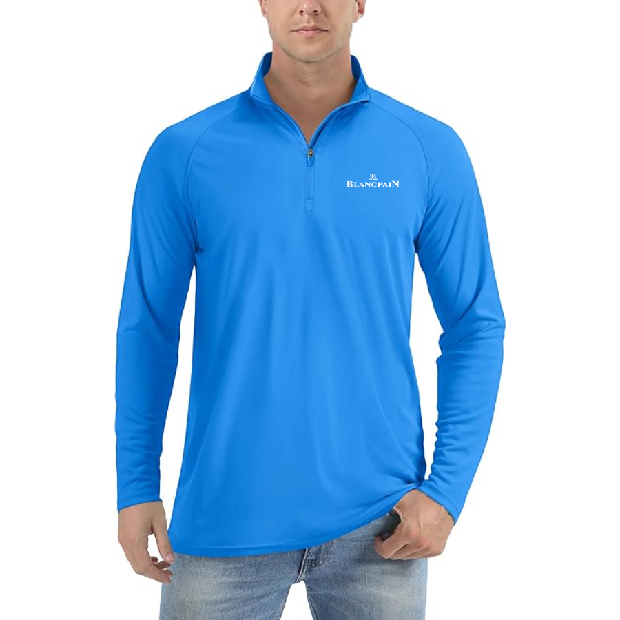 Men's Blancpain Lightweight Quarter-Zip Athletic Shirt Long Sleeve Performance Wear