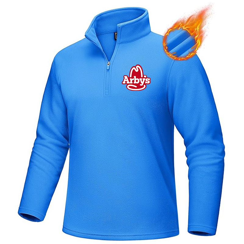 Men's Arbys  MAGCOMSEN  Quarter-Zip Pullover Polar Fleece Sweatshirt Stand Collar Long Sleeve Shirt for Men Thermal Winter Fall