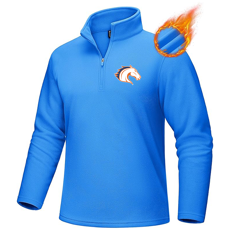 Men's Texas Arlington Mavericks  MAGCOMSEN  Quarter-Zip Pullover Polar Fleece Sweatshirt Stand Collar Long Sleeve Shirt for Men Thermal Winter Fall