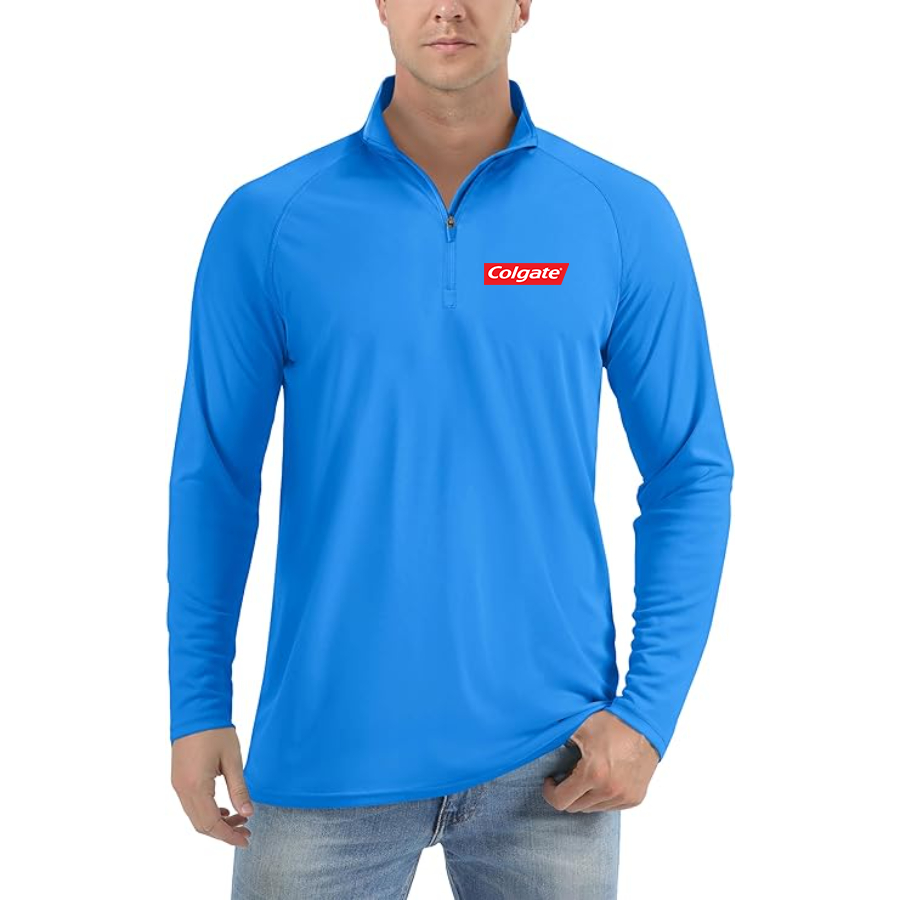 Men's Colgate Lightweight Quarter-Zip Athletic Shirt Long Sleeve Performance Wear