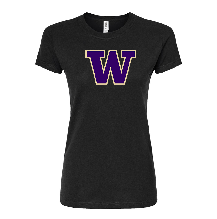 Women's Washington Huskies Round Neck T-Shirt