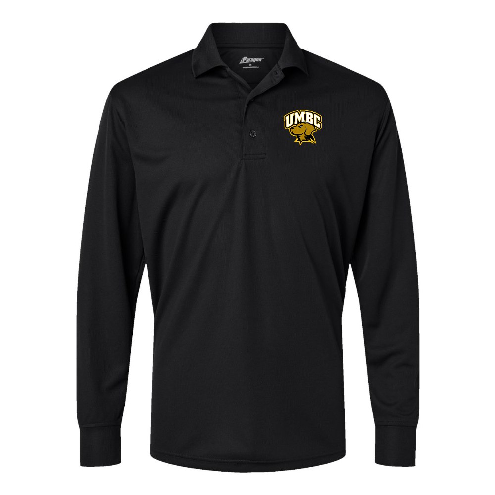 Men's UMBC Retrievers Paragon Prescott Long Sleeve Polo