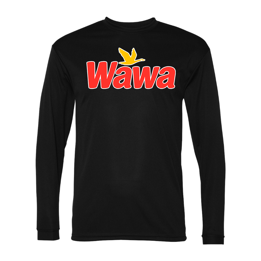 Men's Wawa Gas Station Polyester Long Sleeve T-Shirt