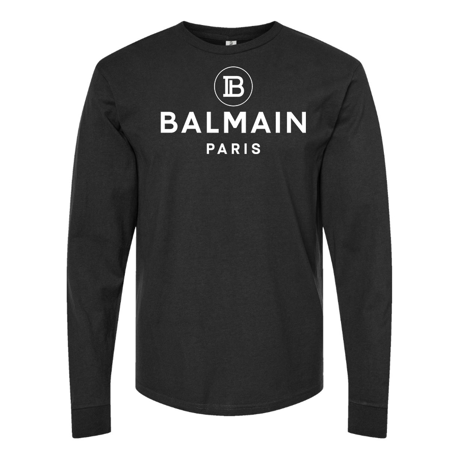 Men's Balmain Paris  Cotton Long Sleeve T-Shirt