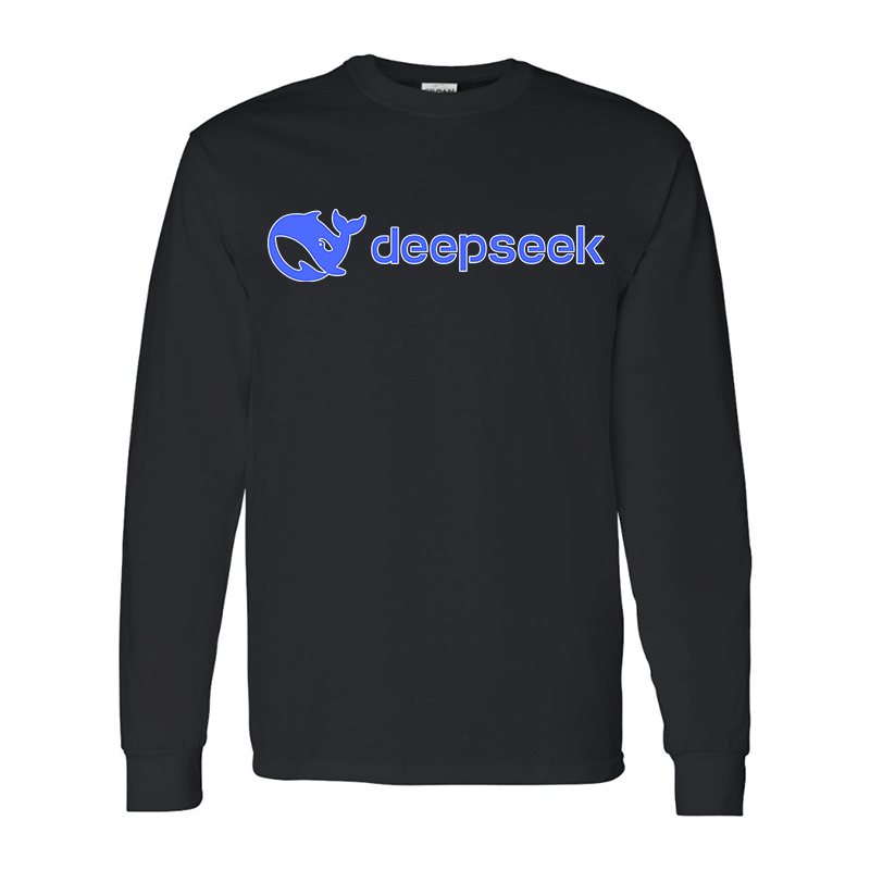 Men's DeepSeek Gildan Heavy Cotton Long Sleeve T-Shirt