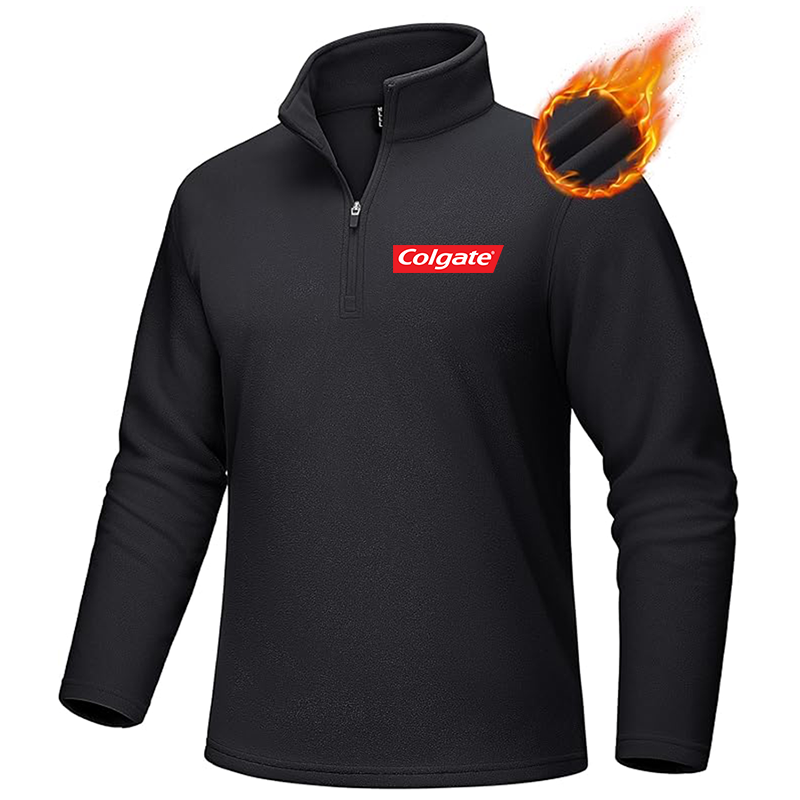 Men's Colgate MAGCOMSEN  Quarter-Zip Pullover Polar Fleece Sweatshirt Stand Collar Long Sleeve Shirt for Men Thermal Winter Fall