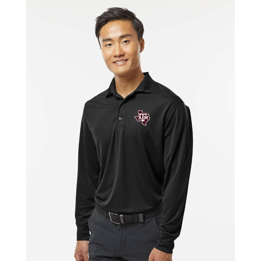 Men's  Texas AM Aggies Paragon Prescott Long Sleeve Polo