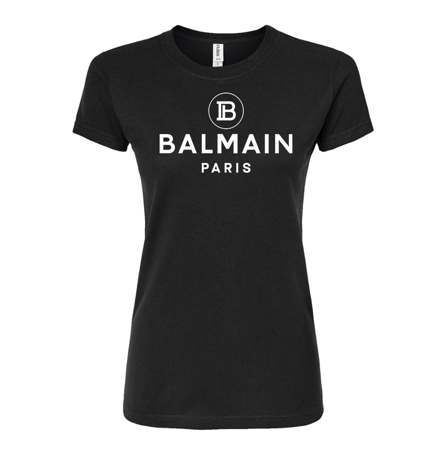 Women's Balmain Paris  Round Neck T-Shirt