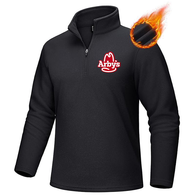 Men's Arbys  MAGCOMSEN  Quarter-Zip Pullover Polar Fleece Sweatshirt Stand Collar Long Sleeve Shirt for Men Thermal Winter Fall