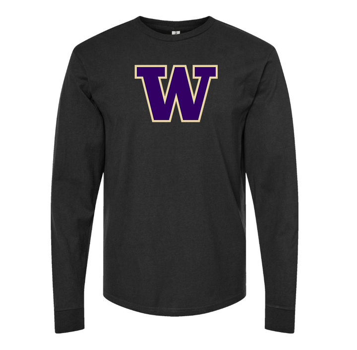 Men's Washington Huskies Cotton Long Sleeve T-Shirt