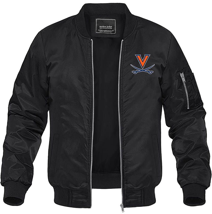 Men's Virginia Cavaliers Lightweight Bomber Jacket Windbreaker Softshell Varsity Jacket Coat