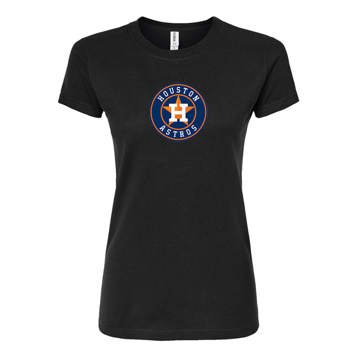 Women's Houston Astros Round Neck T-Shirt