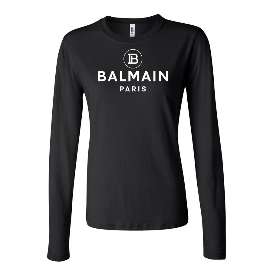 Women's Balmain Paris  Long Sleeve T-Shirt