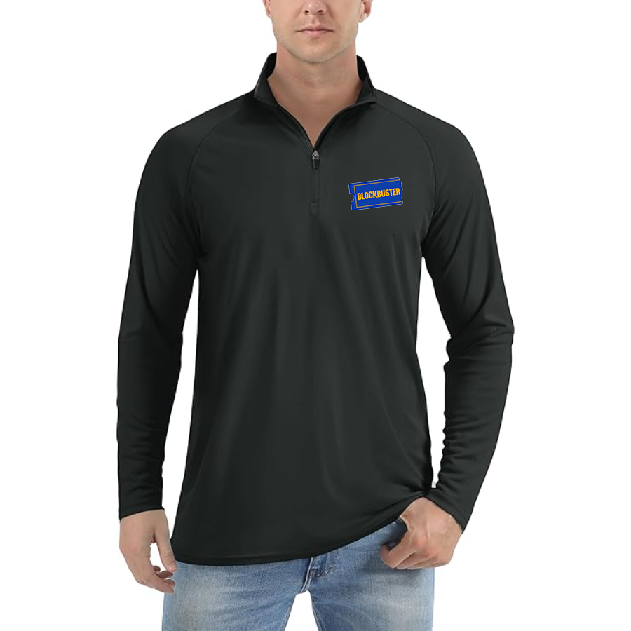 Men's Blockbuster  Lightweight Quarter-Zip Athletic Shirt Long Sleeve Performance Wear