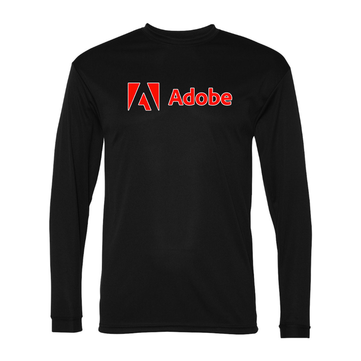 Men's Adobe Corporate  Polyester Long Sleeve T-Shirt