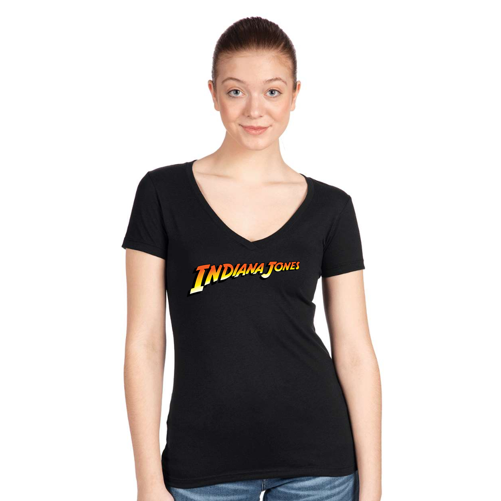 Women's Indiana Jones   Next Level Ideal V-Neck T-Shirt