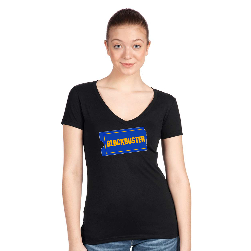 Women's Blockbuster  Next Level Ideal V-Neck T-Shirt