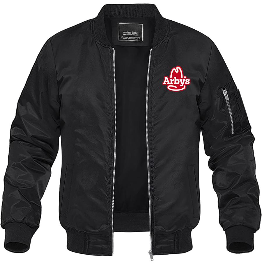 Men's Arbys Lightweight Bomber Jacket Windbreaker Softshell Varsity Jacket Coat