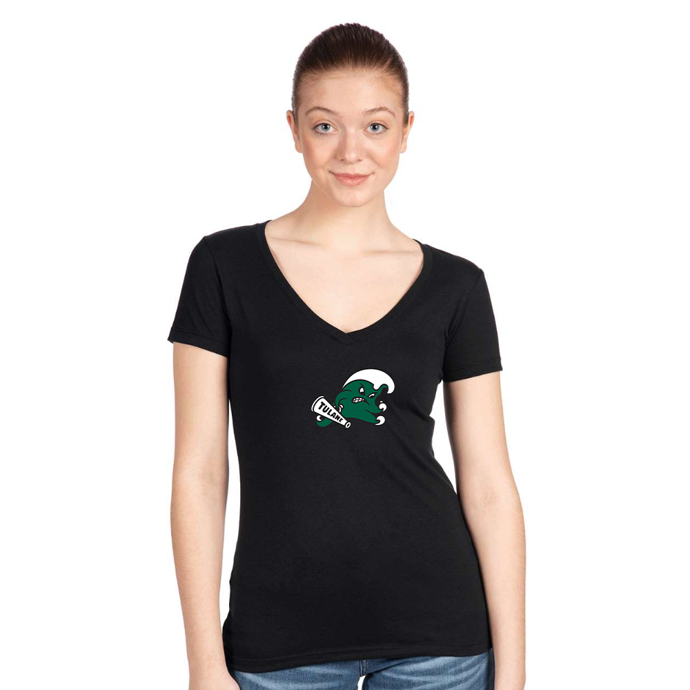 Women's Tulane Green Wave Next Level Ideal V-Neck T-Shirt