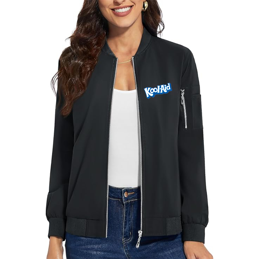 Women's Kool-Aid   Premium Bomber Jacket with Polished Detailing and Functional Sleeve Pocket Modern Luxury Outerwear