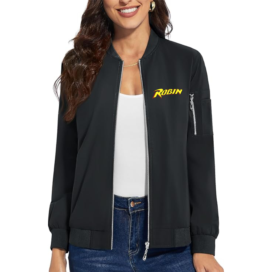 Women's Robin  Premium Bomber Jacket with Polished Detailing and Functional Sleeve Pocket Modern Luxury Outerwear