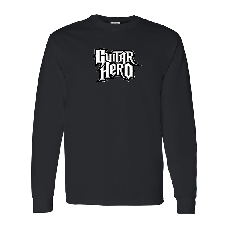 Men's Guitar hero Gildan Heavy Cotton Long Sleeve T-Shirt