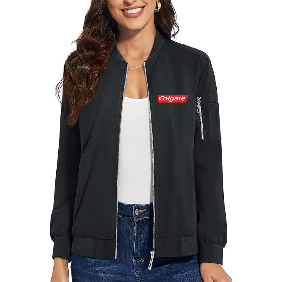 Women's Colgate Premium Bomber Jacket with Polished Detailing and Functional Sleeve Pocket Modern Luxury Outerwear