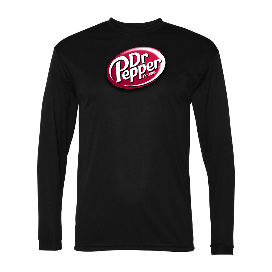 Men's  Dr.Pepper Polyester Long Sleeve T-Shirt