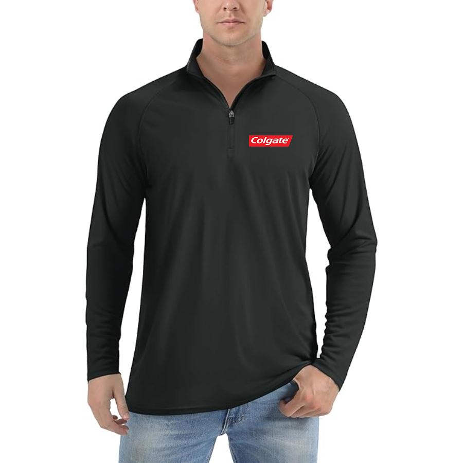 Men's Colgate Lightweight Quarter-Zip Athletic Shirt Long Sleeve Performance Wear