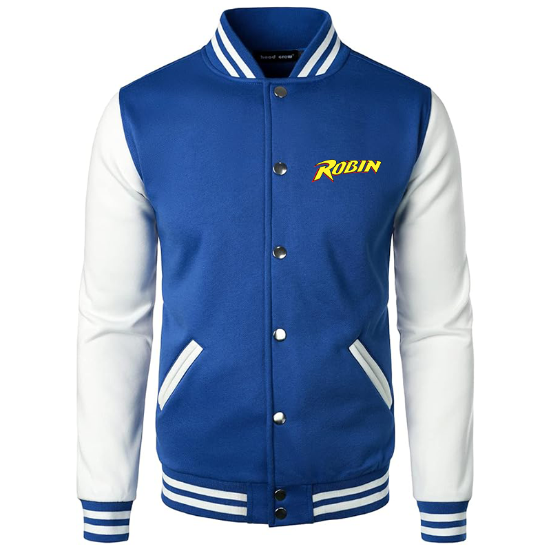 Men’s Robin Varsity Baseball Jacket Cotton Blend Letterman Jackets