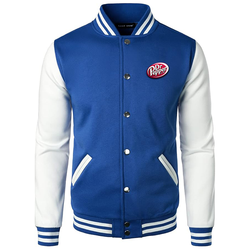 Men’s Dr.Pepper Varsity Baseball Jacket Cotton Blend Letterman Jackets