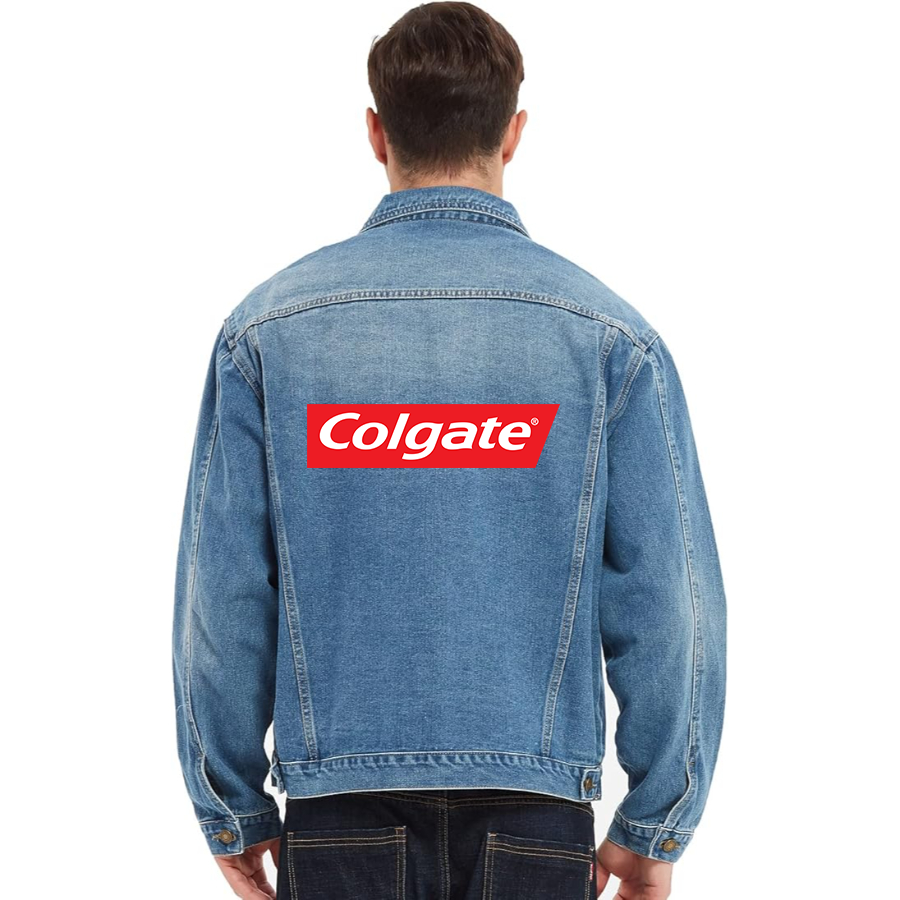 Men's Colgate Vintage Distressed Denim Jacket  Stylish Casual Jean Outerwear