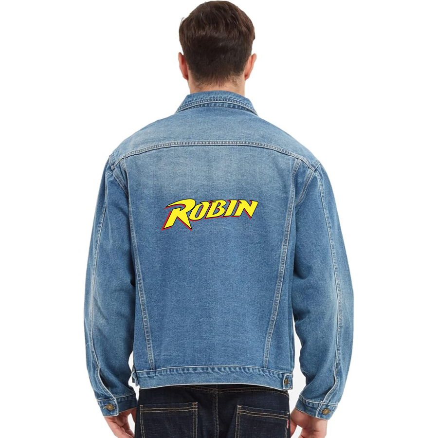 Men's Robin Vintage Distressed Denim Jacket  Stylish Casual Jean Outerwear