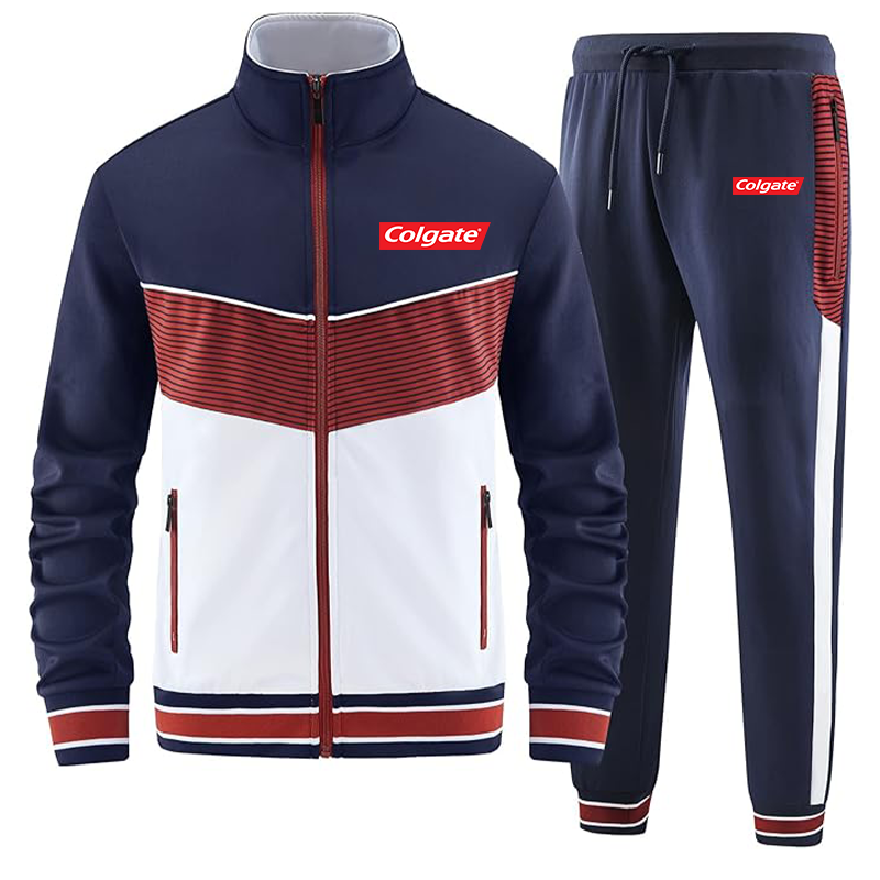 Men's Colgate ANOTWENER Casual 2 Piece Tracksuit Sets Long Sleeve Full Zip Jacket and Sweatpants Sport Outfits Sweatsuits