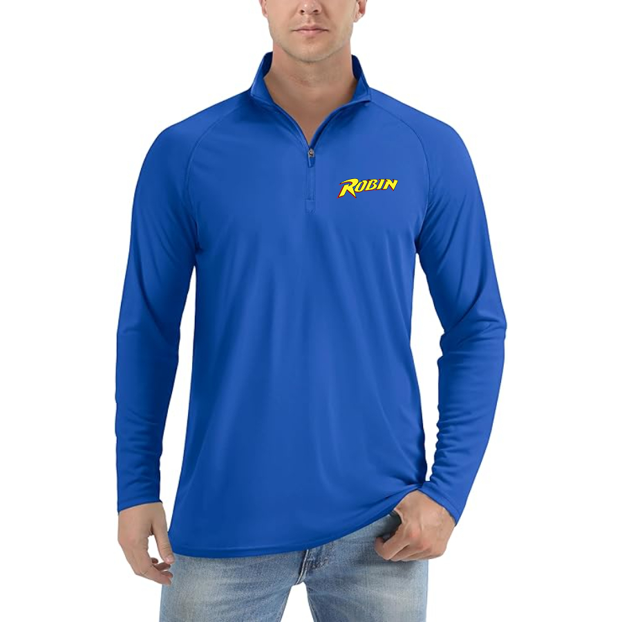 Men's Robin Lightweight Quarter-Zip Athletic Shirt Long Sleeve Performance Wear