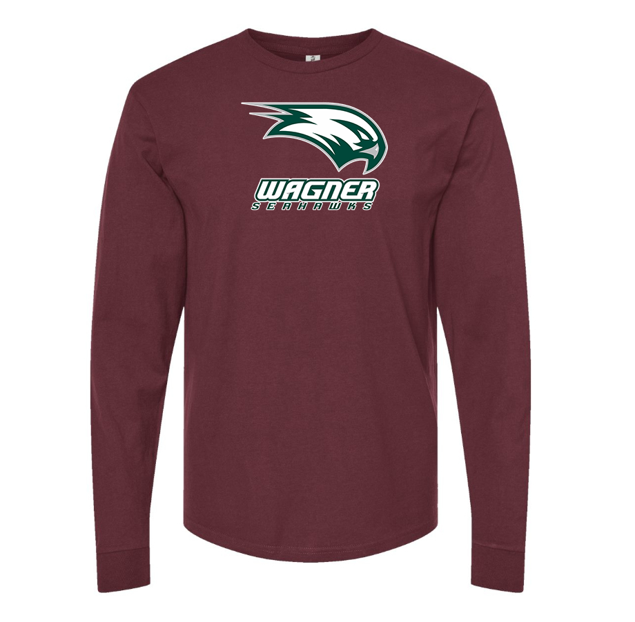 Men's Wagner Seahawks Cotton Long Sleeve T-Shirt