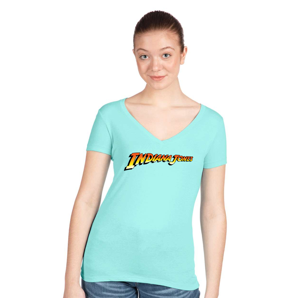 Women's Indiana Jones   Next Level Ideal V-Neck T-Shirt