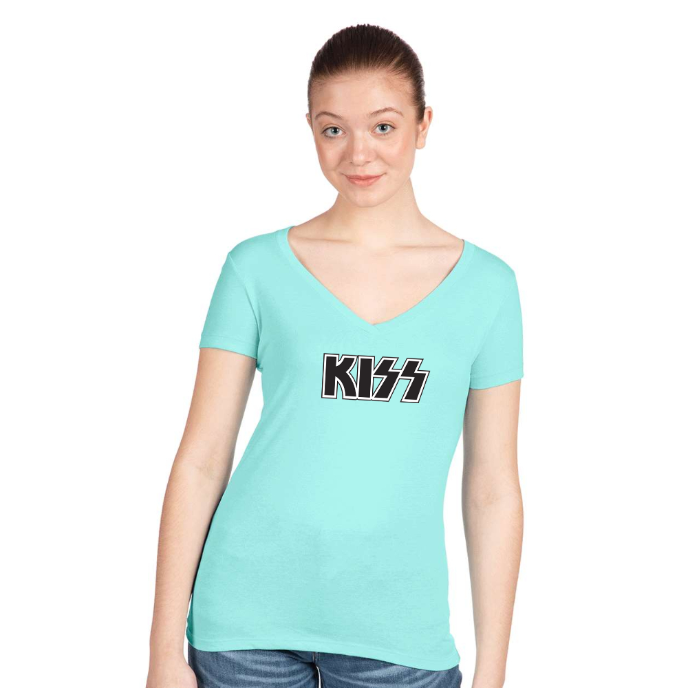 Women's  Kiss Next Level Ideal V-Neck T-Shirt