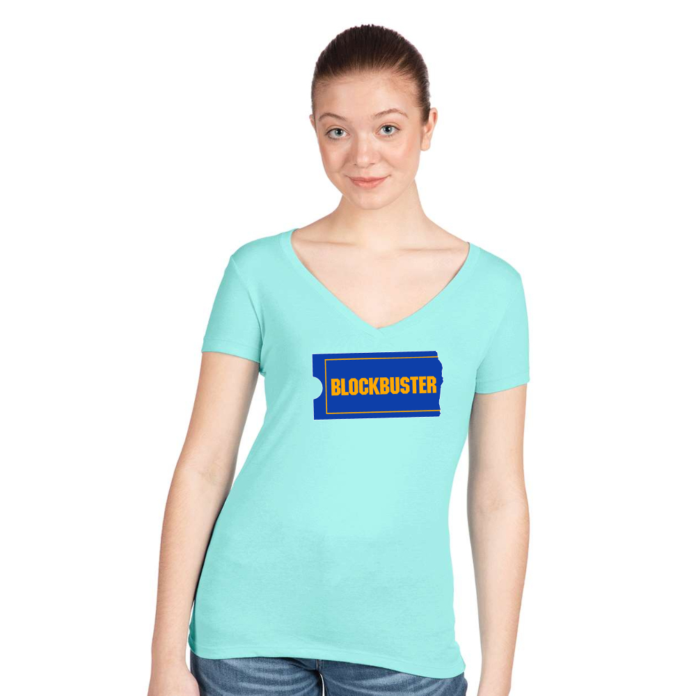 Women's Blockbuster  Next Level Ideal V-Neck T-Shirt