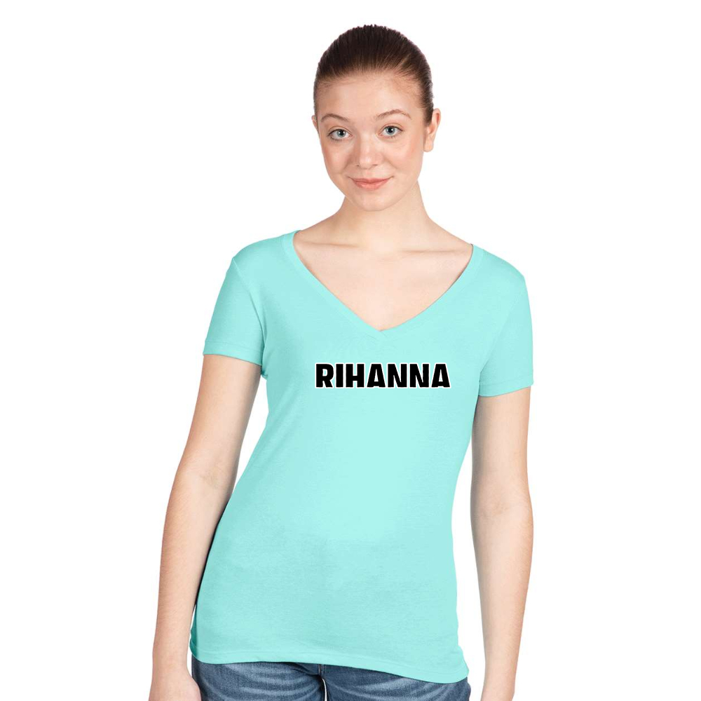 Women's  Rihanna Next Level Ideal V-Neck T-Shirt