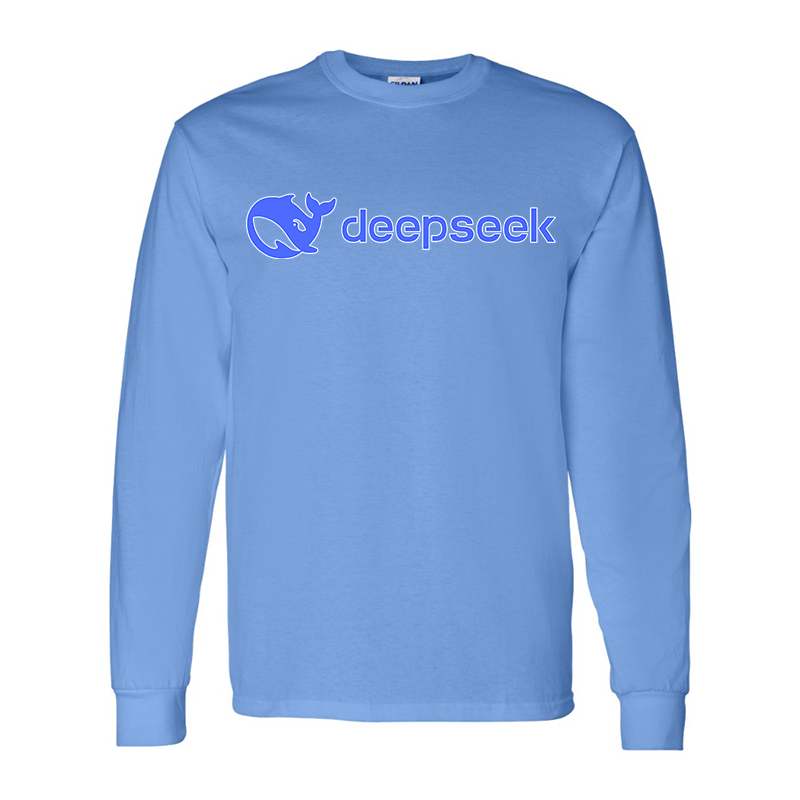 Men's DeepSeek Gildan Heavy Cotton Long Sleeve T-Shirt