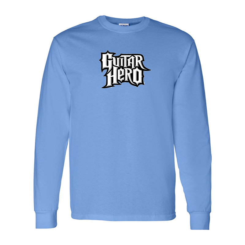 Men's Guitar hero Gildan Heavy Cotton Long Sleeve T-Shirt